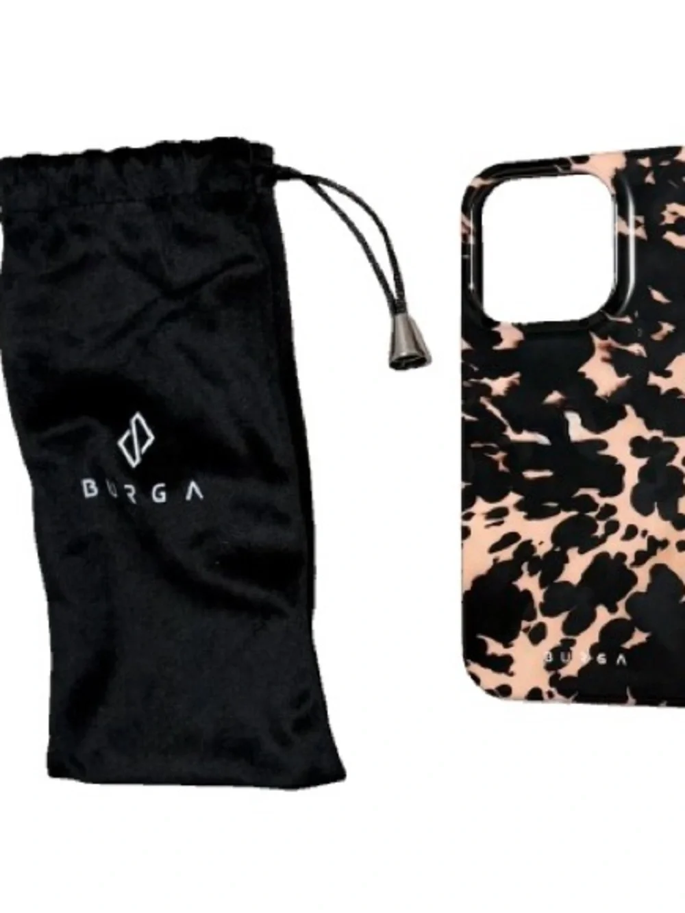 BURGA Tortoiseshell Phone Case with Black Pouch